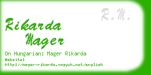 rikarda mager business card